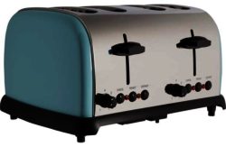 ColourMatch St/Steel 4 Slice Toaster - JellyBean Blue